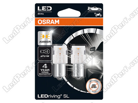 Pomarańczowe żarówki LED P21W Osram LEDriving® SL - BA15s