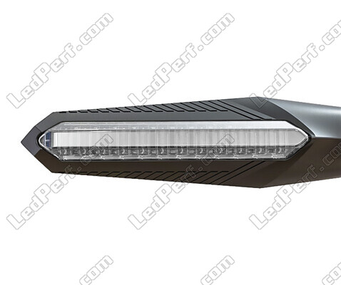 Widok z przodu dynamicznych kierunkowskazów LED + światła hamowania dla Kawasaki D-Tracker 150