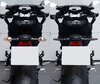 Porównanie przed i po instalacji Dynamiczne kierunkowskazy LED + światła hamowania dla Suzuki Marauder 800