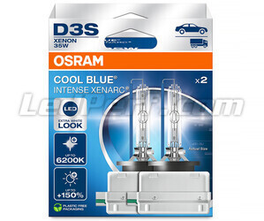 Para żarówek Xenon D3S Osram Xenarc Cool Blue Intense 6200K w swojej Opakowanie - 66340CBN-2HB