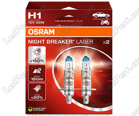 Pakiet 2 żarówek H1 Osram Night Breaker Laser +150% - 64150NL-2HB