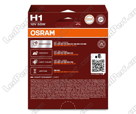 Pakiet 2 żarówek H1 Osram Night Breaker Laser +150% - 64150NL-2HB