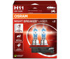 Pakiet 2 żarówek H11 Osram Night Breaker Laser +150% - 64211NL-2HB