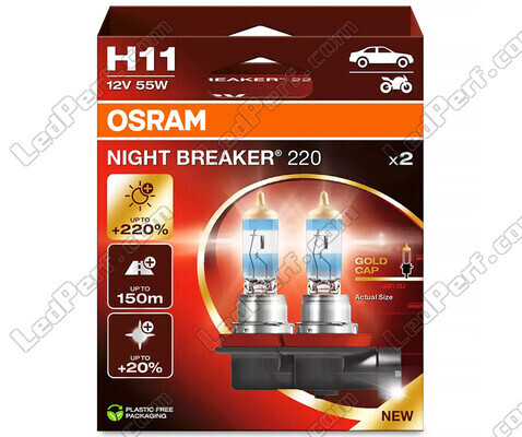 Żarówki H11 OSRAM Night Breaker® 220 - 64211NB220-2HB -Duo Box