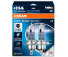 Żarówki H4 Osram Cool Blue Boost 5500K efekt xenon oznaczenie: 62193CBB-2HB w opakowaniu po 2 sztuki