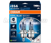 Pakiet 2 żarówek H4 Osram Cool Blue Boost - 5500K - 62193CBB-2HB